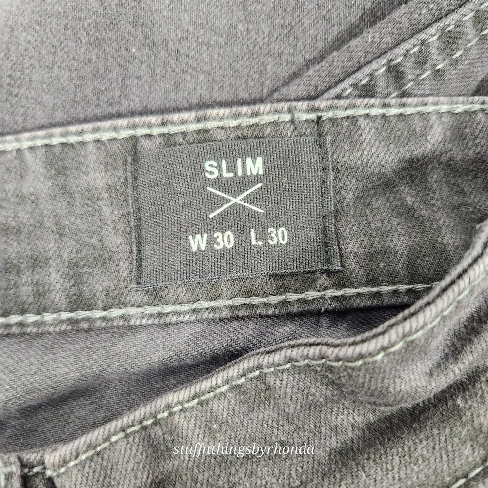 NWT Ring‎ Of Fire Mens Jeans Size 30x30 Black Slim Fit Edge Straight Stretch
